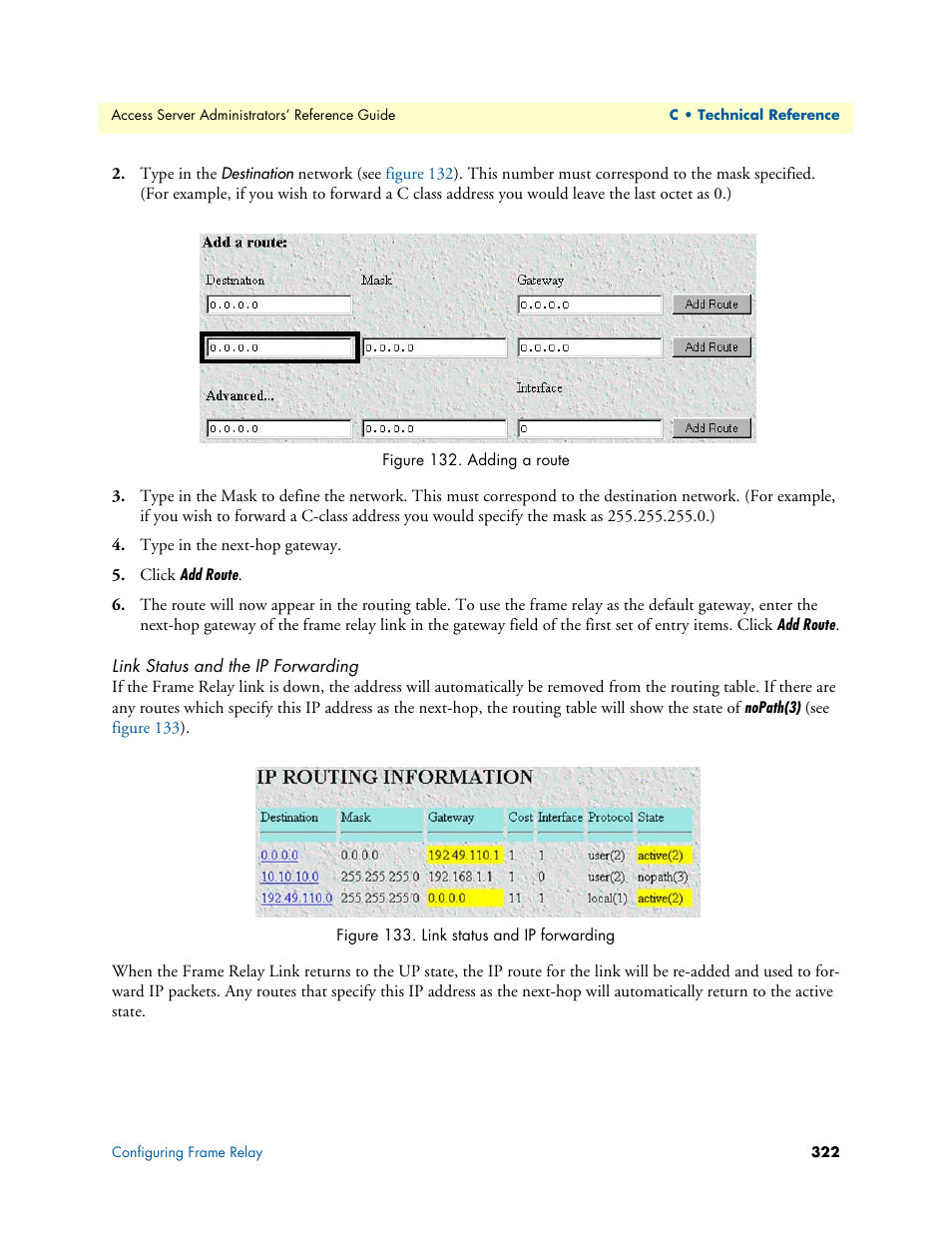 Link status and the ip forwarding | Patton electronic 29XX User Manual | Page 322 / 326