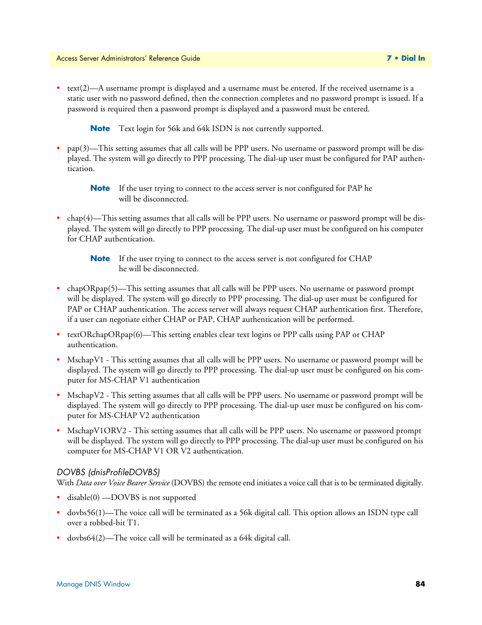 Dovbs (dnisprofiledovbs) | Patton electronic 29XX User Manual | Page 84 / 326