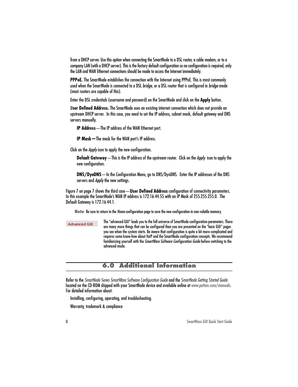 0 additional information | Patton electronic SMARTNODE 4552 User Manual | Page 8 / 16