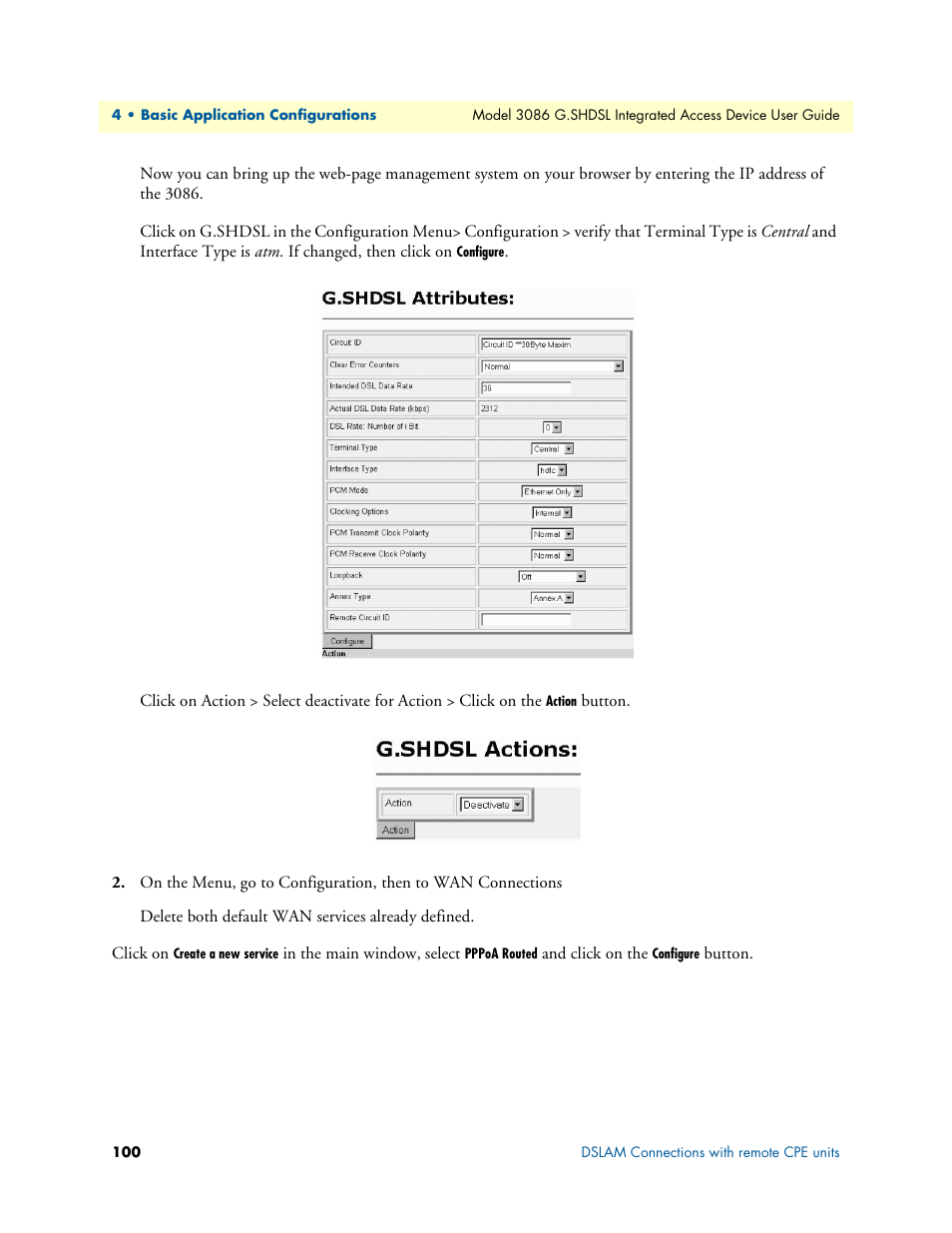 Patton electronic G.SHDSL INTEGRATED 3086 User Manual | Page 100 / 196