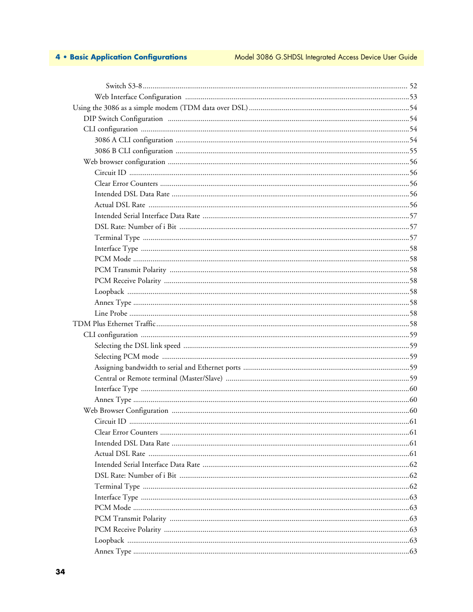 Patton electronic G.SHDSL INTEGRATED 3086 User Manual | Page 34 / 196