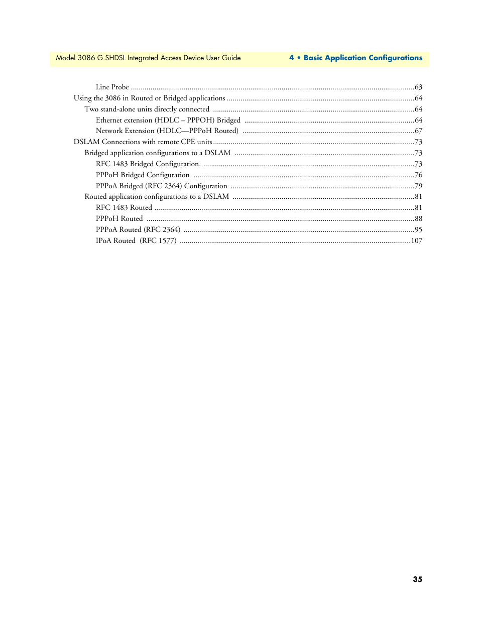 Patton electronic G.SHDSL INTEGRATED 3086 User Manual | Page 35 / 196