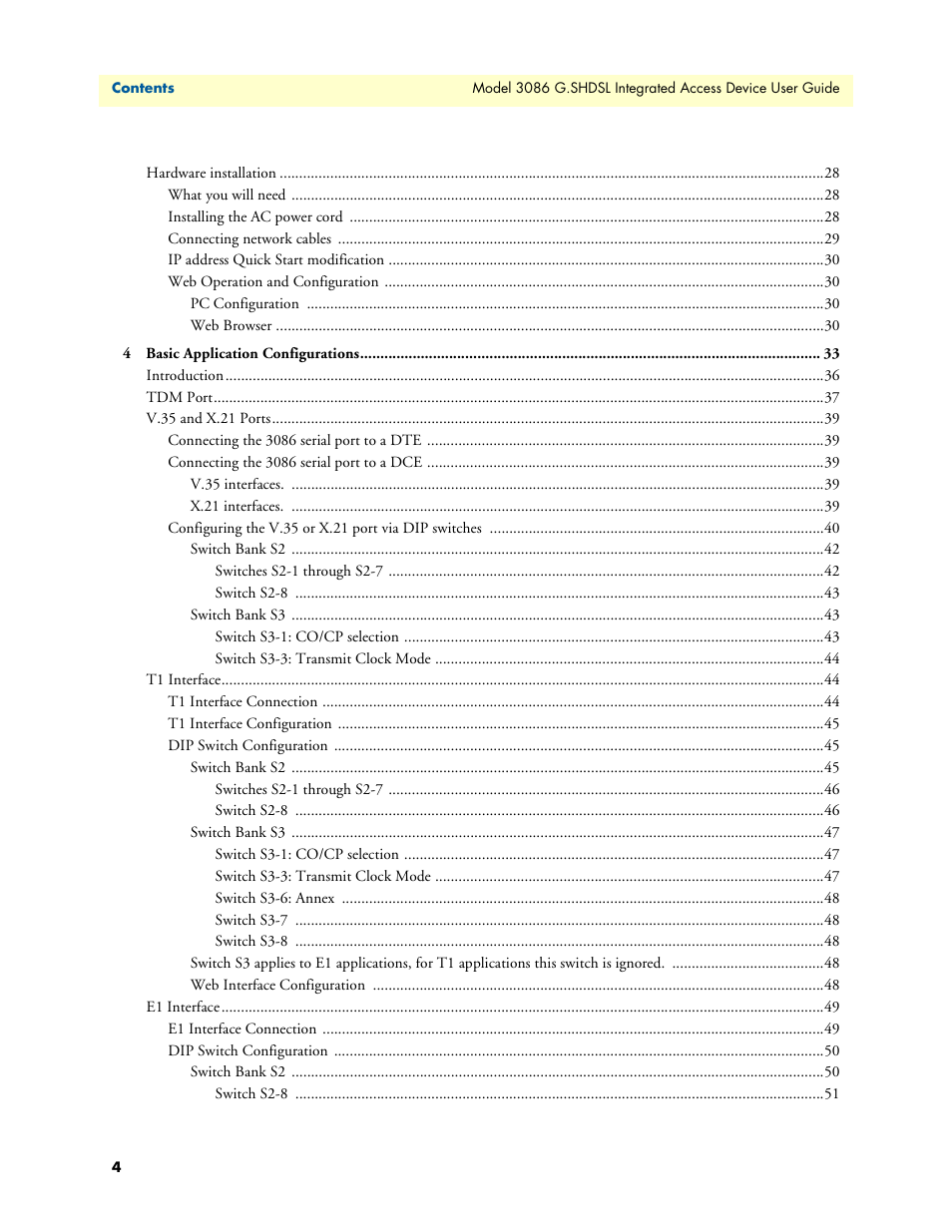 Patton electronic G.SHDSL INTEGRATED 3086 User Manual | Page 4 / 196