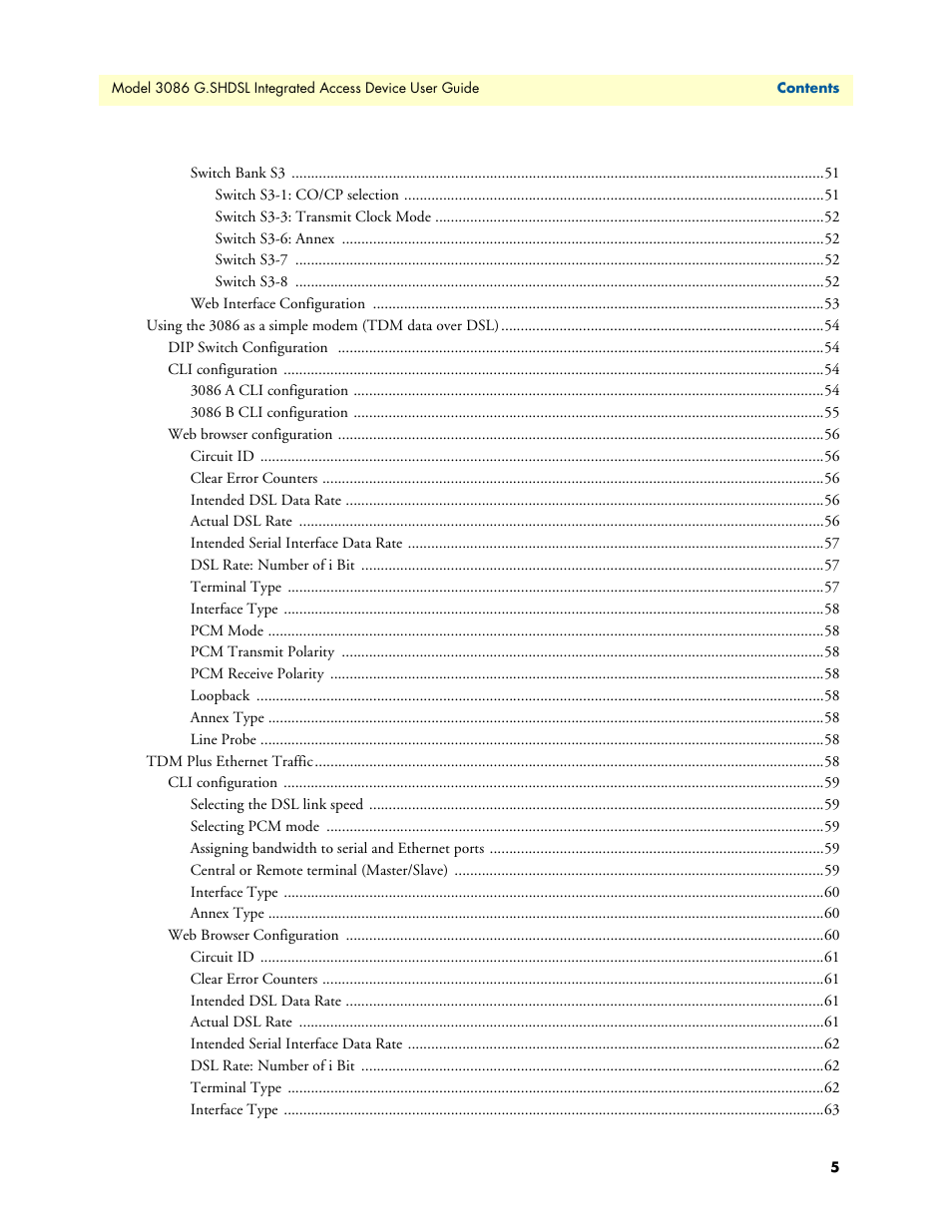 Patton electronic G.SHDSL INTEGRATED 3086 User Manual | Page 5 / 196