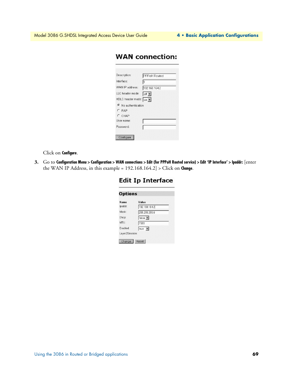 Patton electronic G.SHDSL INTEGRATED 3086 User Manual | Page 69 / 196