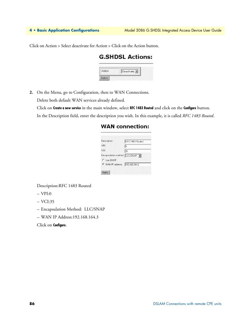 Patton electronic G.SHDSL INTEGRATED 3086 User Manual | Page 86 / 196