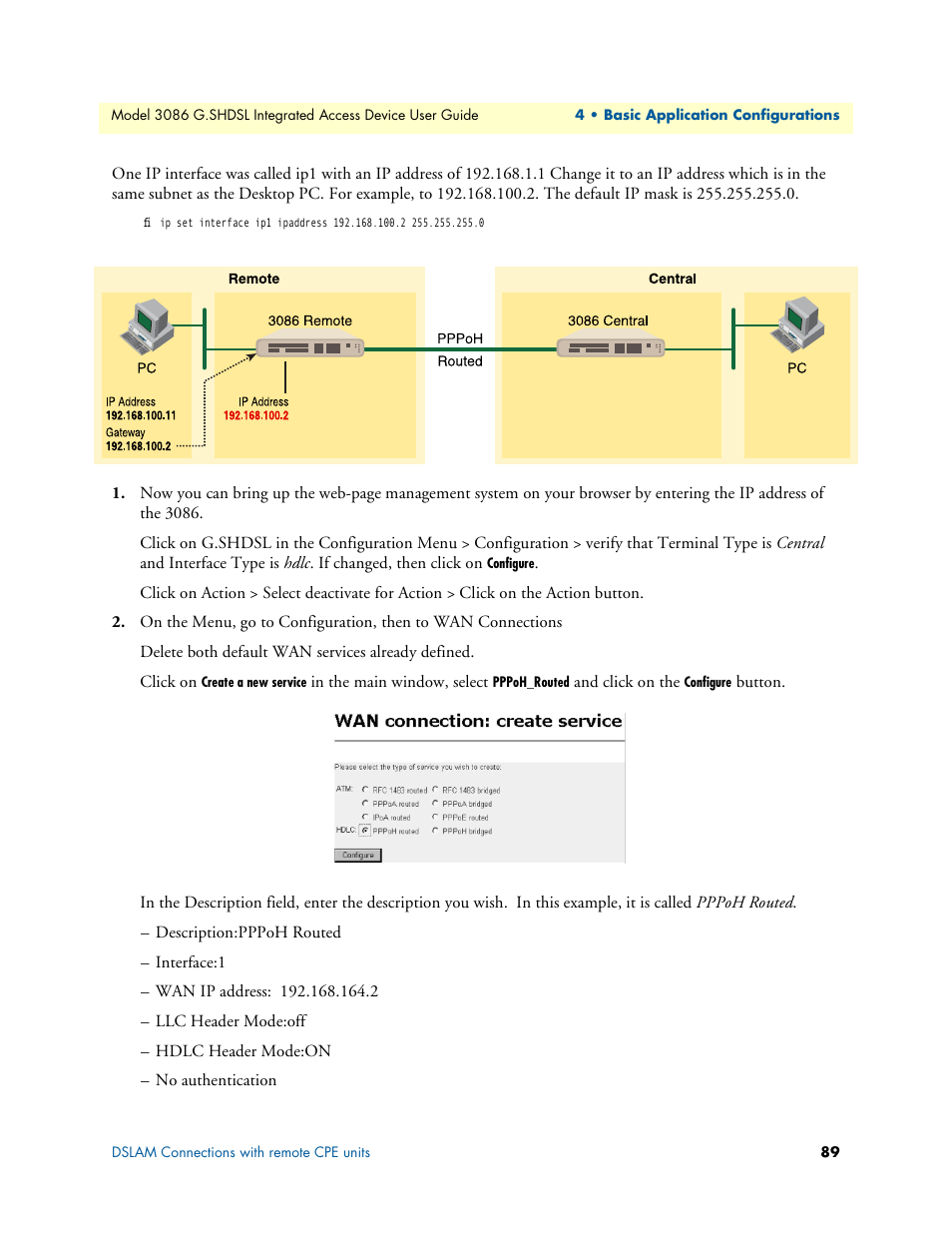 Patton electronic G.SHDSL INTEGRATED 3086 User Manual | Page 89 / 196