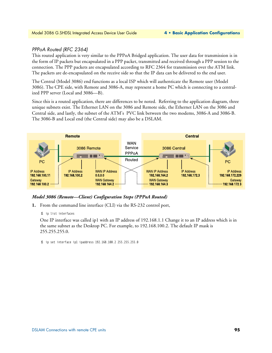 Pppoa routed (rfc 2364) | Patton electronic G.SHDSL INTEGRATED 3086 User Manual | Page 95 / 196