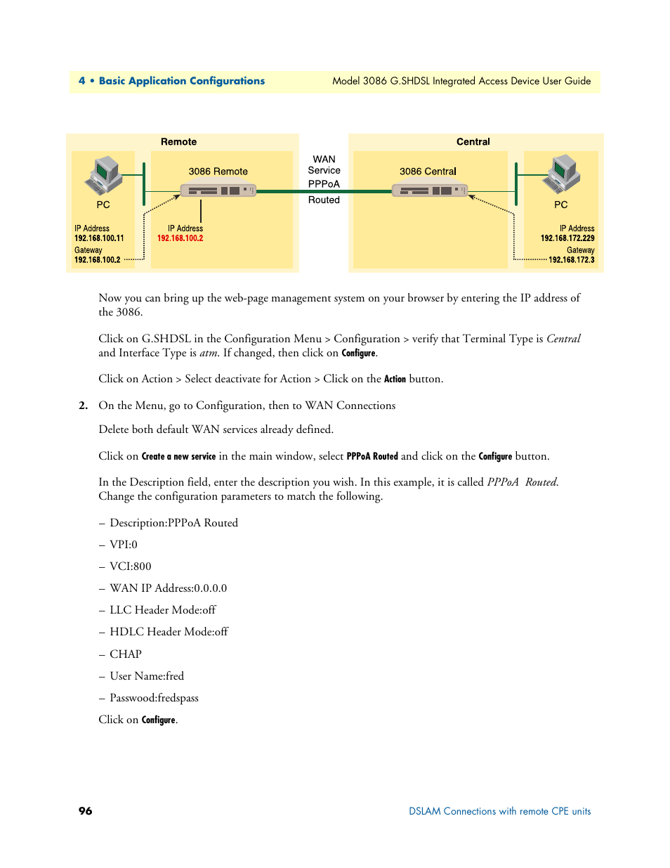 Patton electronic G.SHDSL INTEGRATED 3086 User Manual | Page 96 / 196