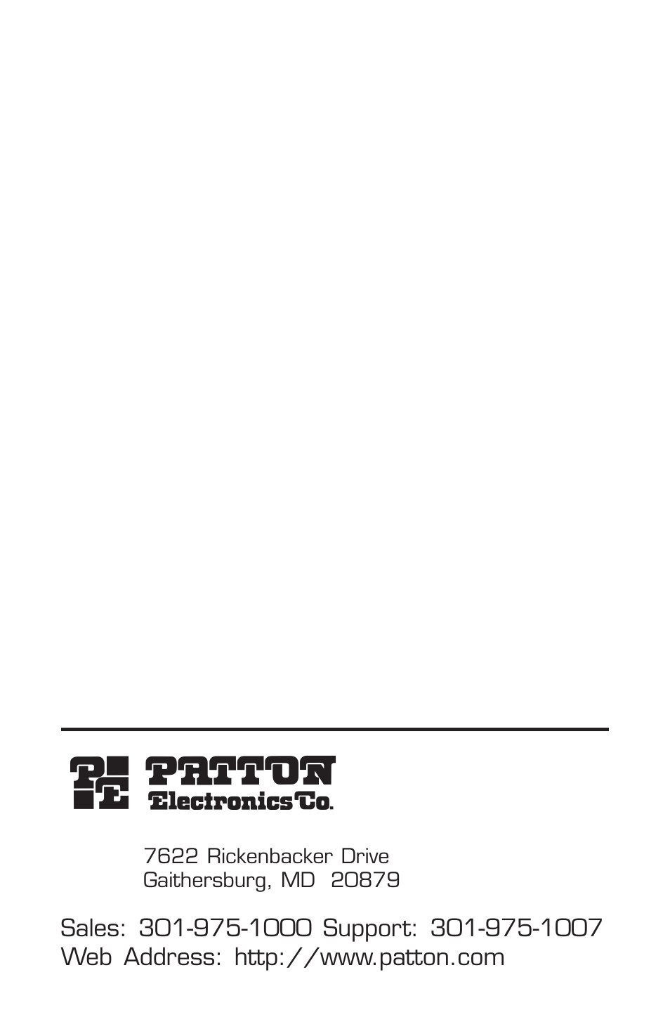 Patton electronic 2020P User Manual | Page 9 / 9