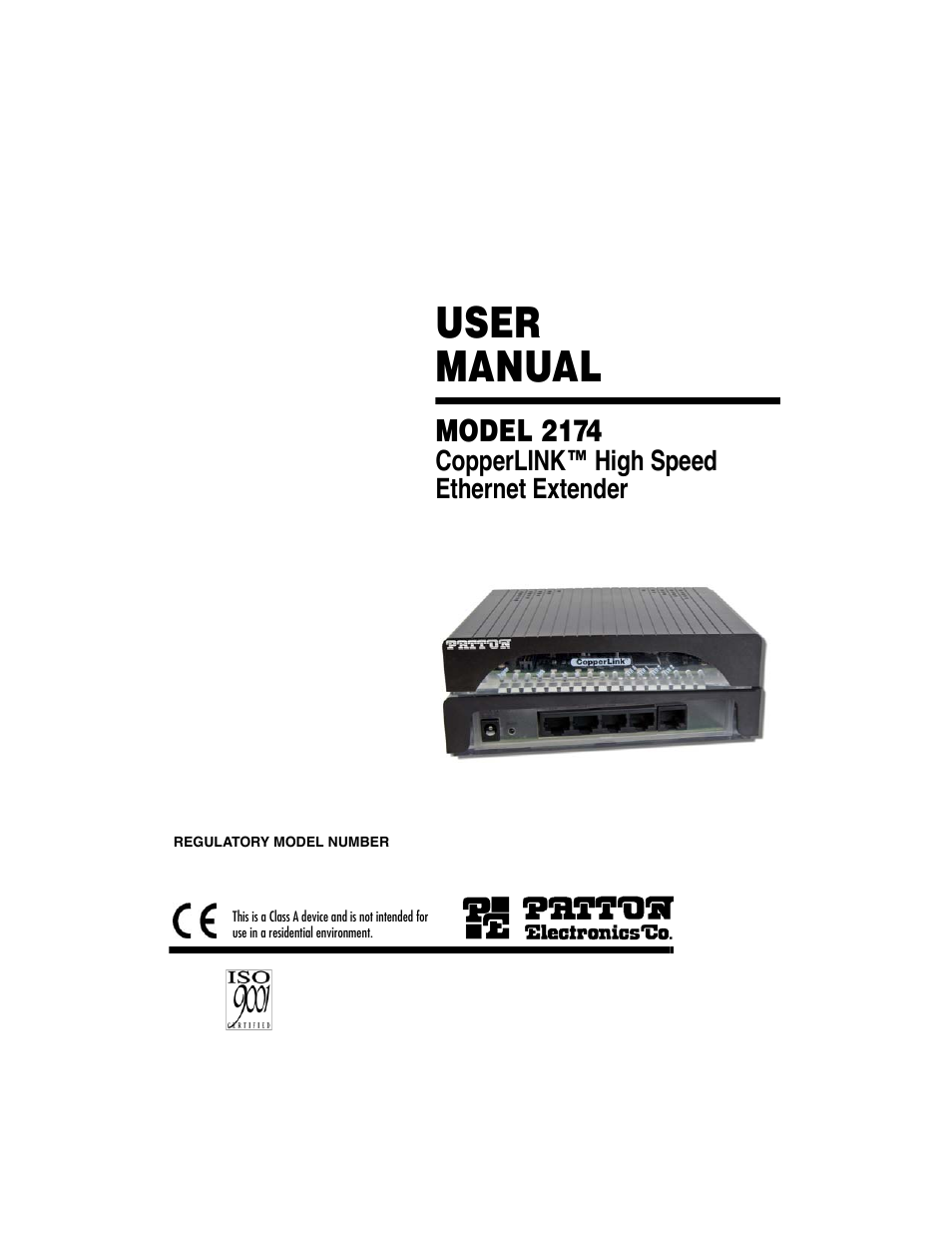 Patton electronic COPPER LINK 2174 User Manual | 24 pages