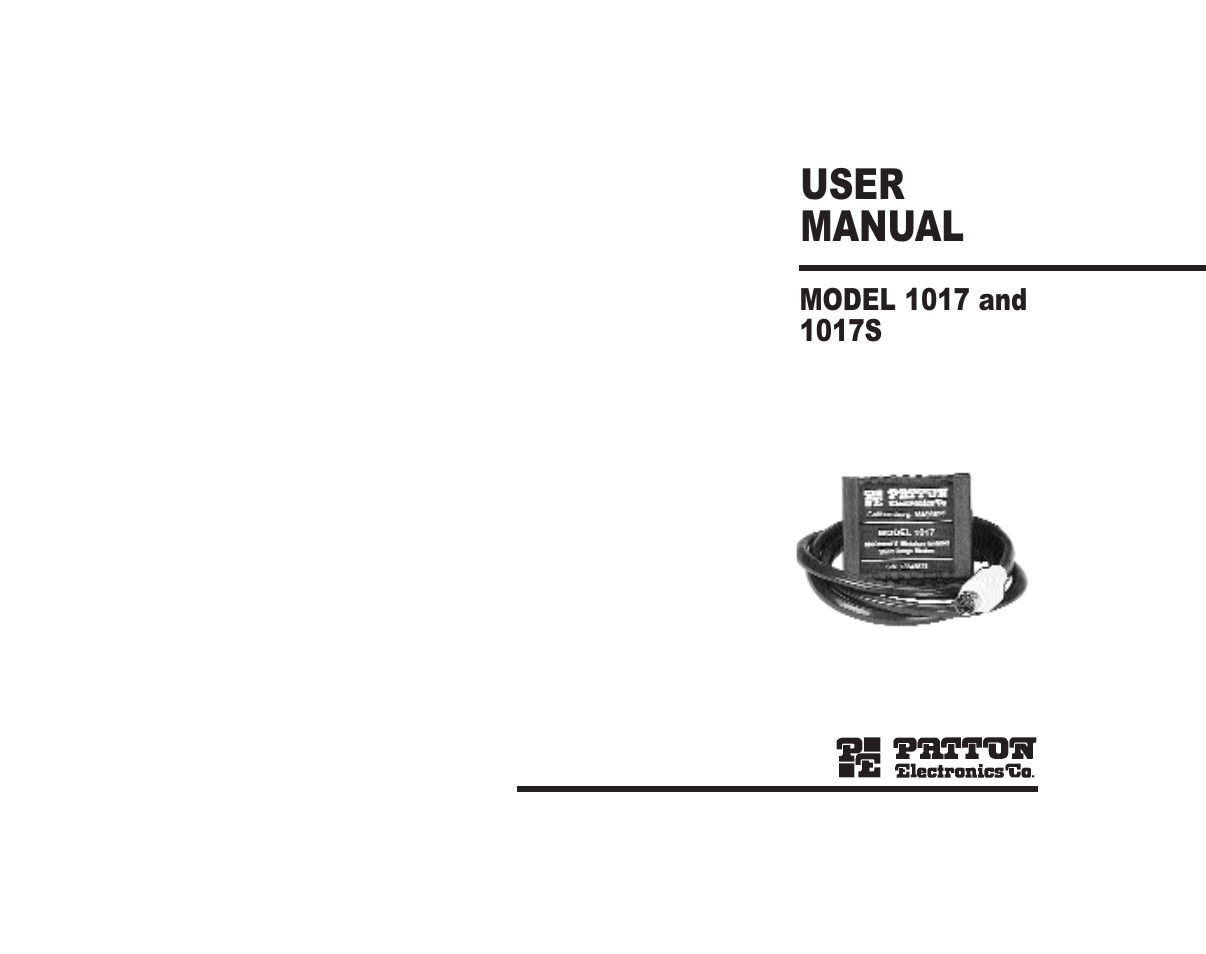 Patton electronic 1017S User Manual | 5 pages