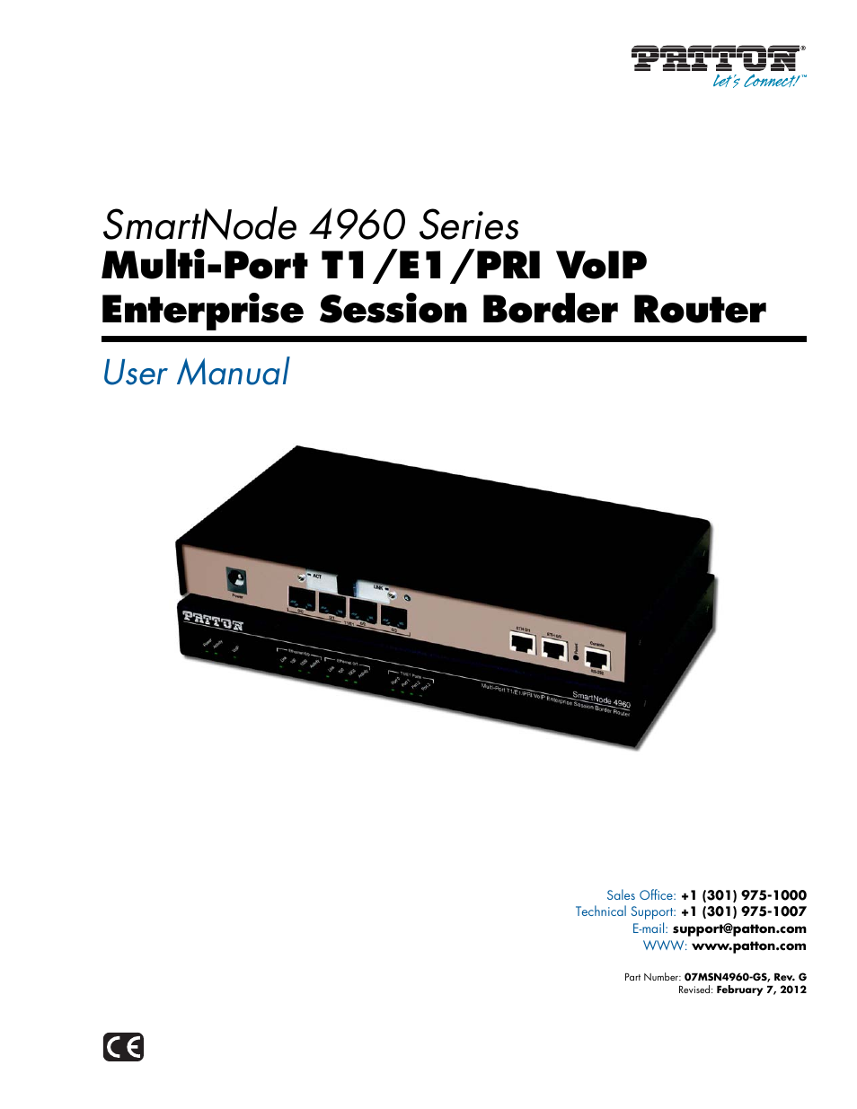 Patton electronic SMARTNODE 4960 User Manual | 68 pages