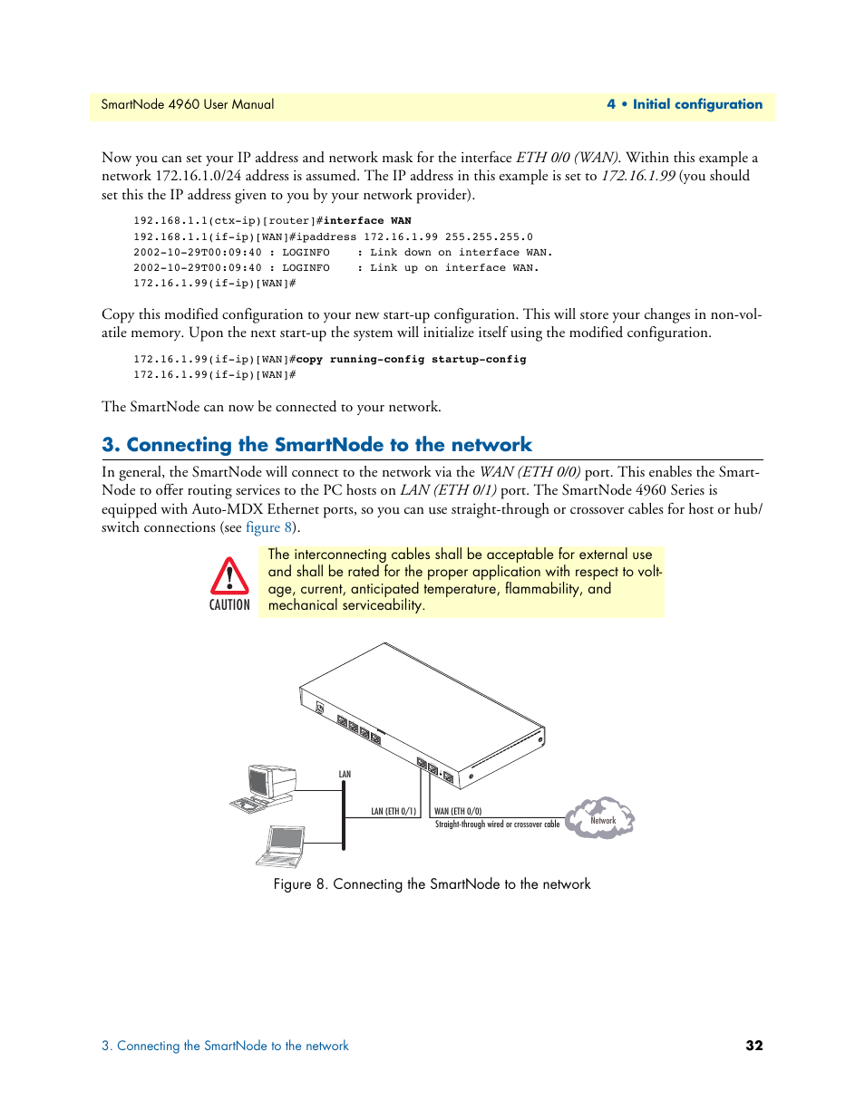 Connecting the smartnode to the network, Connecting the smartnode to the net, Work | Patton electronic SMARTNODE 4960 User Manual | Page 31 / 68