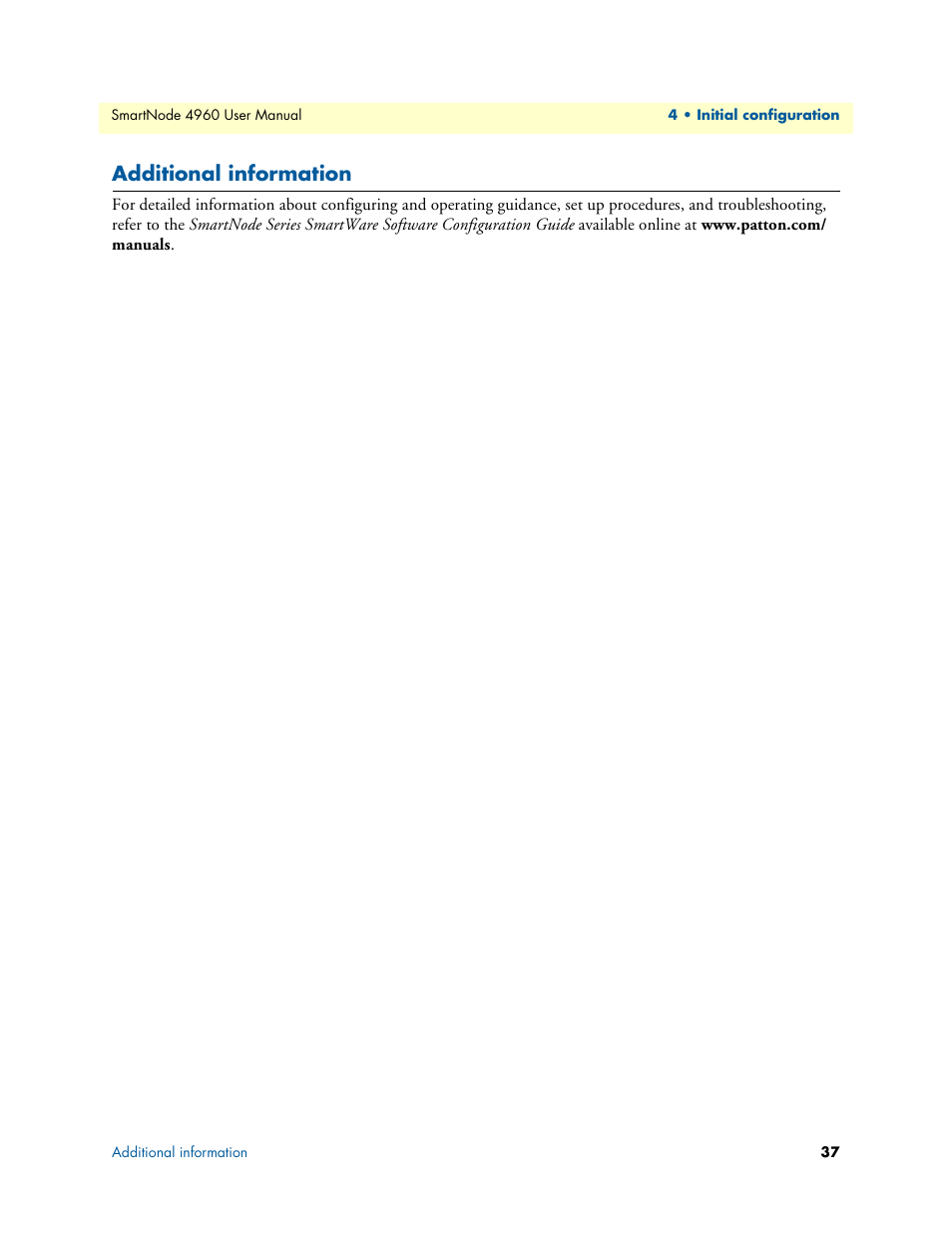 Additional information | Patton electronic SMARTNODE 4960 User Manual | Page 36 / 68