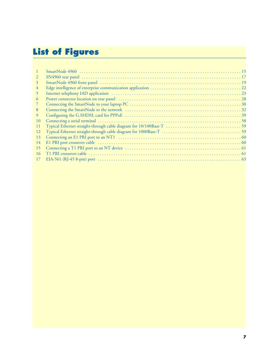 List of figures, Li st of figures | Patton electronic SMARTNODE 4960 User Manual | Page 7 / 68