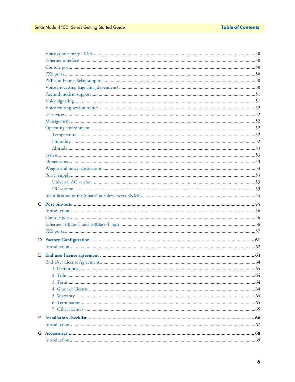 Patton electronic SmartNode 4400 User Manual | Page 6 / 69
