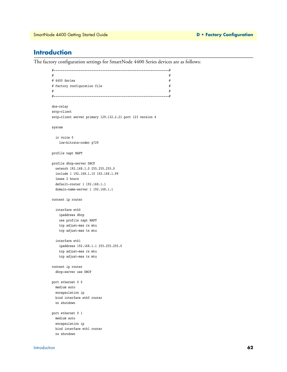 Introduction | Patton electronic SmartNode 4400 User Manual | Page 62 / 69