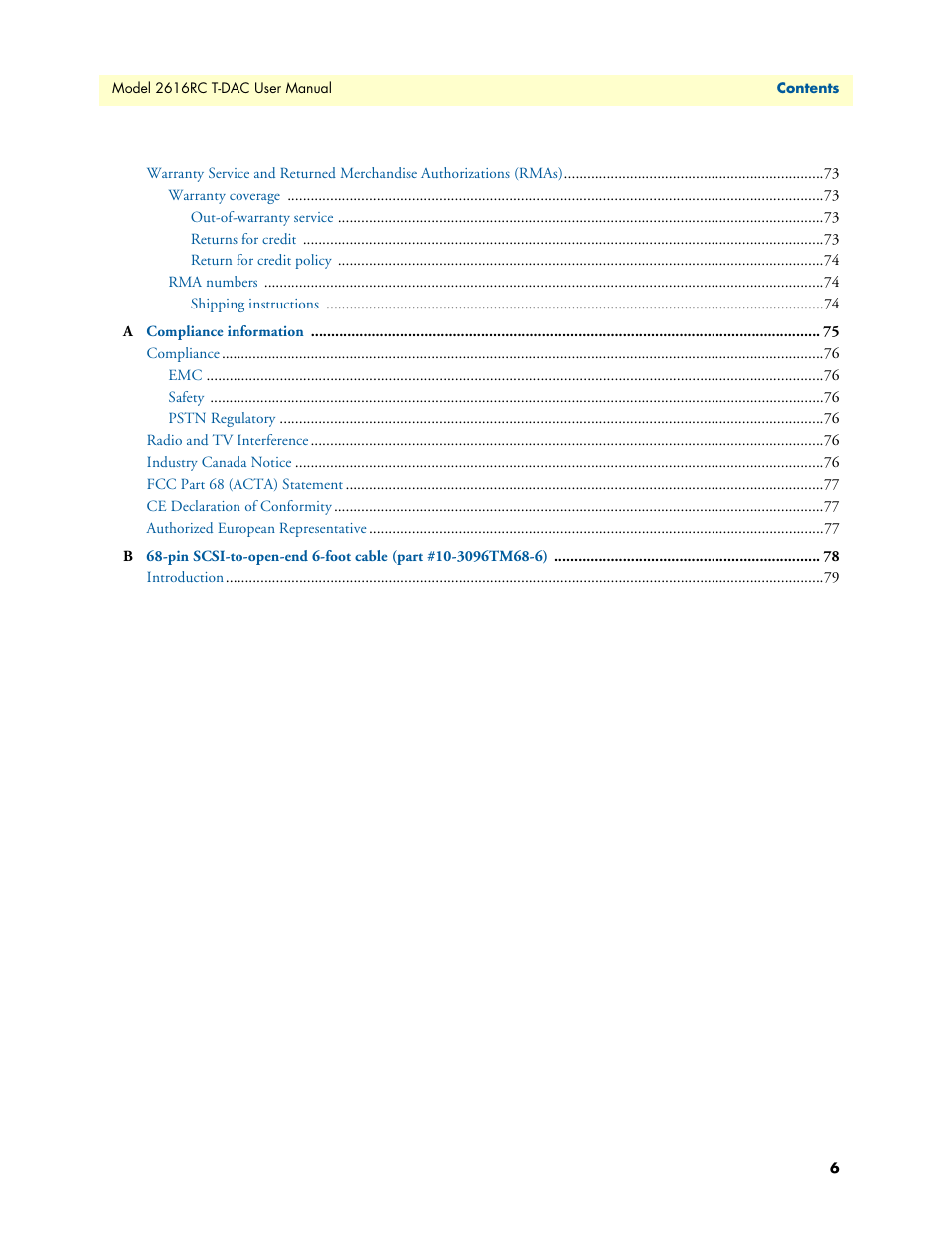 Patton electronic 2616RC User Manual | Page 6 / 80