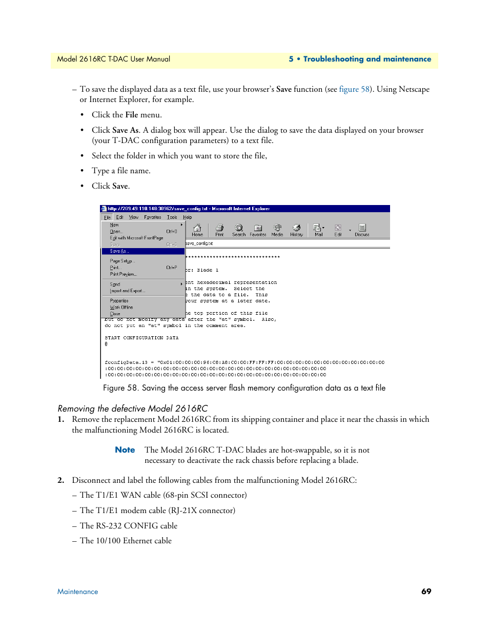 Removing the defective model 2616rc, Removing the defective, Model 2616rc | Patton electronic 2616RC User Manual | Page 69 / 80