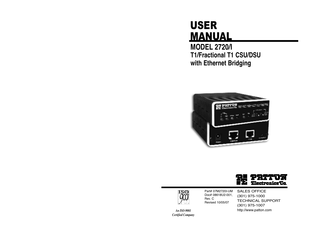 Patton electronic 2720/I Series User Manual | 48 pages