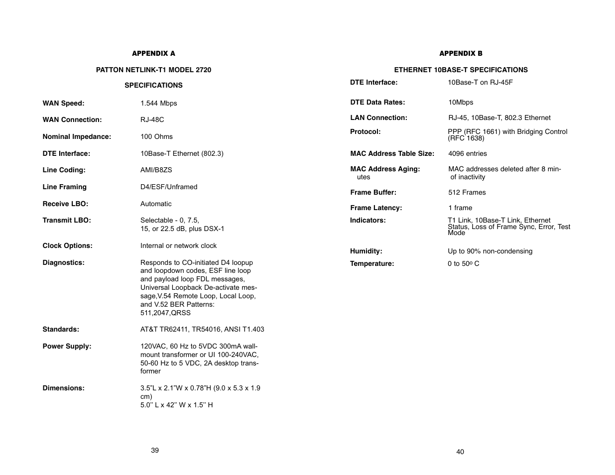Patton electronic 2720/I Series User Manual | Page 40 / 48