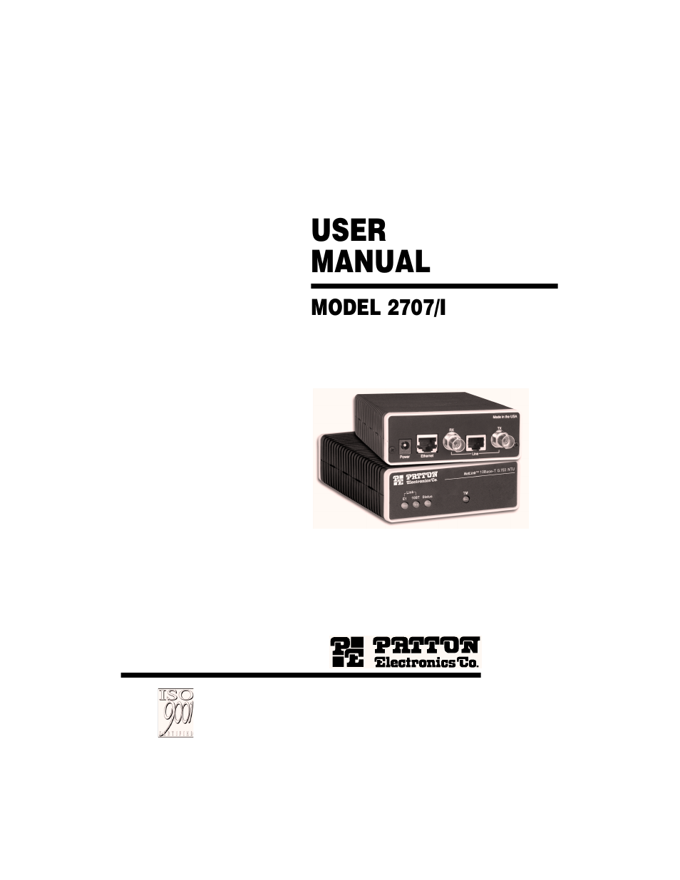 Patton electronic MODEL 2707/I User Manual | 24 pages
