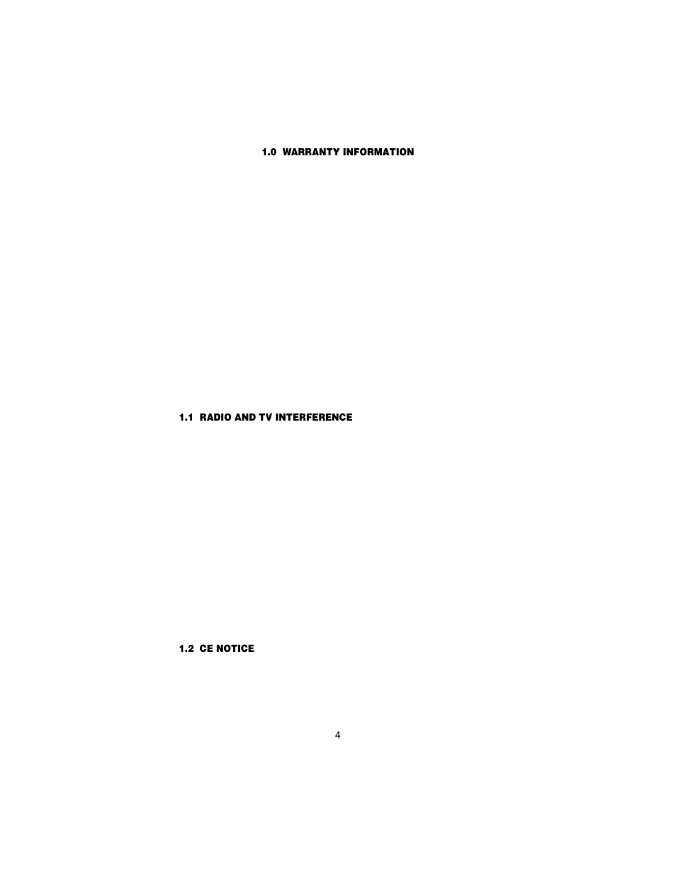 0 warranty information, 1 radio and tv interference, 2 ce notice | Warranty information, Radio and tv interference, Ce notice | Patton electronic 2158 User Manual | Page 4 / 28