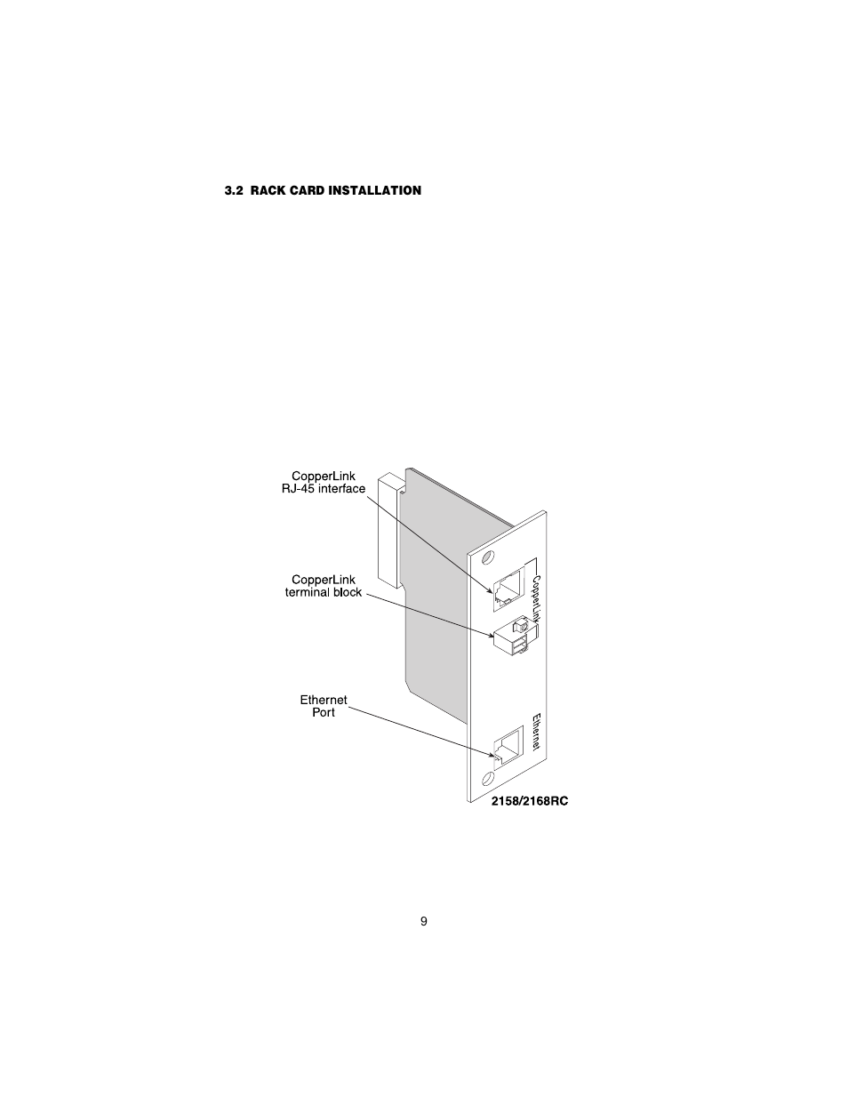2 rack card installation, Rack card installation, Er to section 3.2 “rack card installation | Patton electronic 2158 User Manual | Page 9 / 28