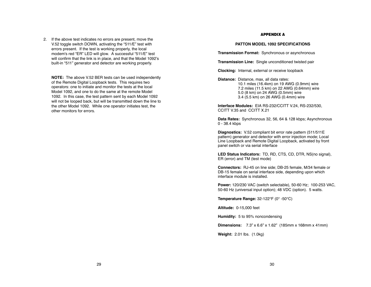 Patton electronic 1092 User Manual | Page 30 / 40