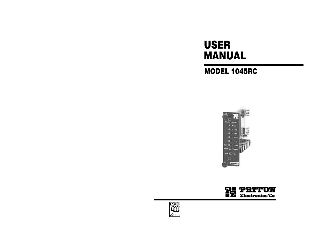 Patton electronic 1045RC User Manual | 13 pages