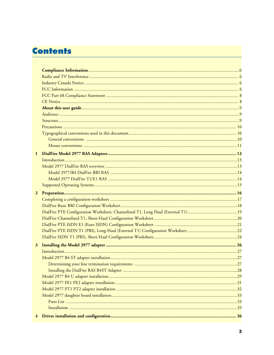 Patton electronic DIALFIRE 2977 User Manual | Page 3 / 59