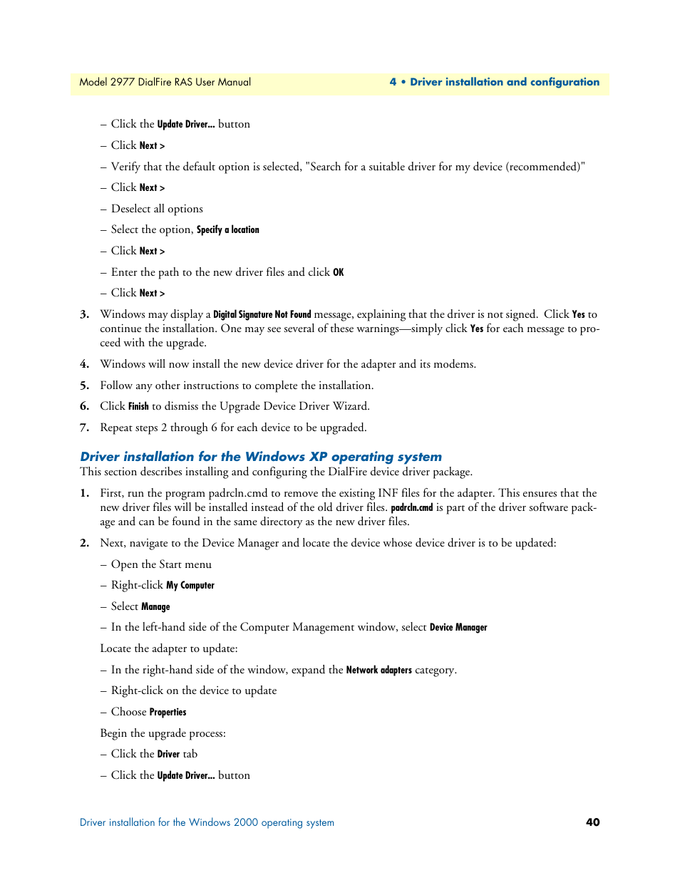 Patton electronic DIALFIRE 2977 User Manual | Page 40 / 59