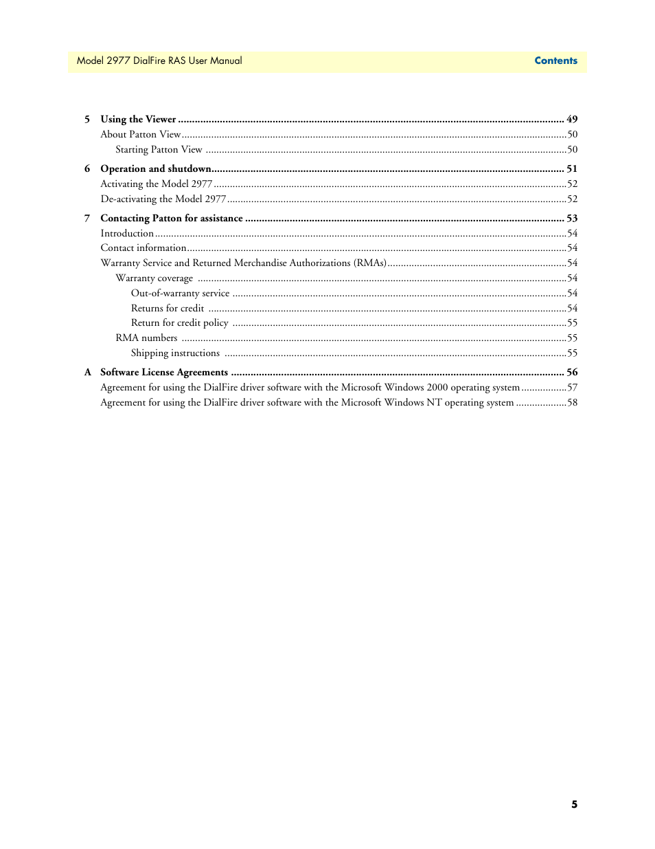 Patton electronic DIALFIRE 2977 User Manual | Page 5 / 59