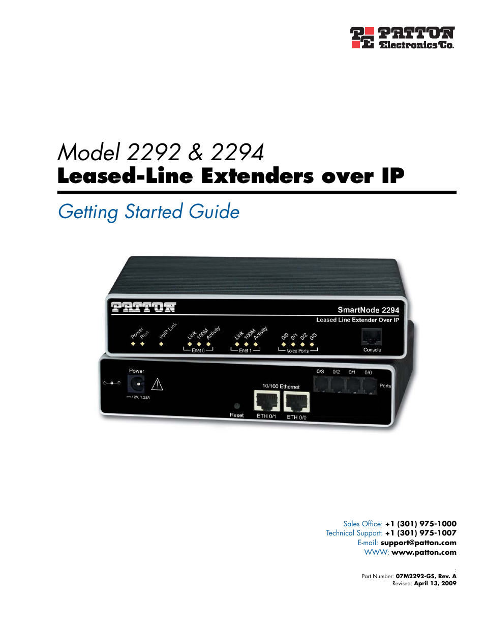 Patton electronic SmartNode 2294 User Manual | 53 pages