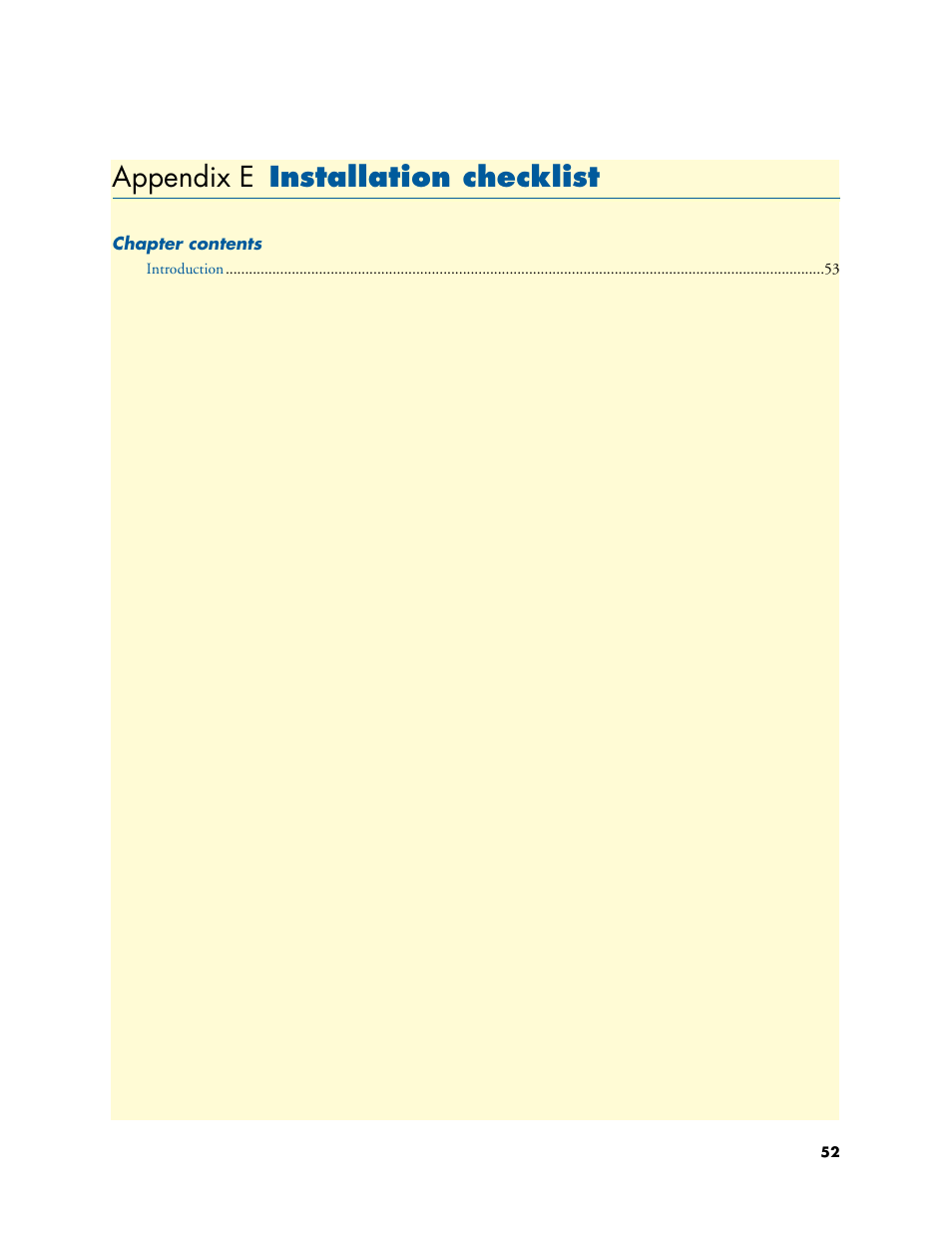 Appendix e installation checklist, Installation checklist, Appendix e | Patton electronic SmartNode 2294 User Manual | Page 52 / 53