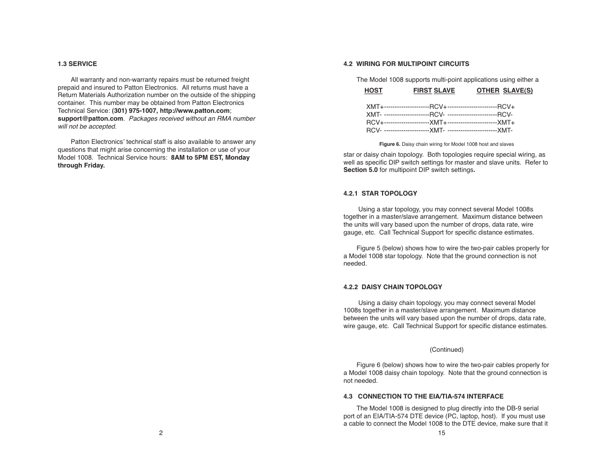 Patton electronic 1008 User Manual | Page 16 / 20