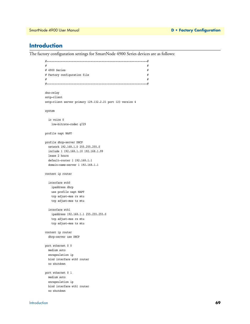 Introduction | Patton electronic SMARTNODE 4900 User Manual | Page 69 / 76