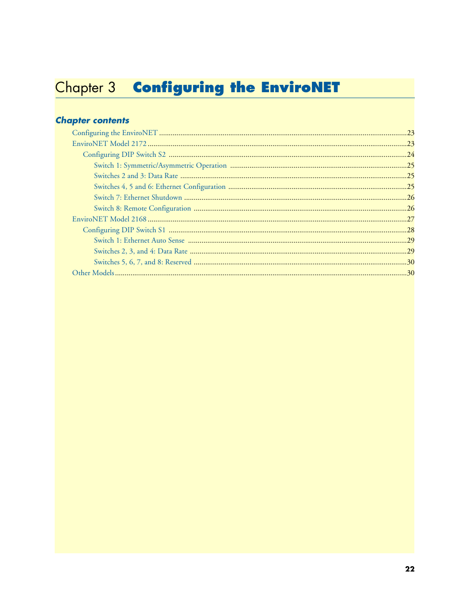 Chapter 3 configuring the environet | Patton electronic ENVIRONETTM 2100 User Manual | Page 22 / 43