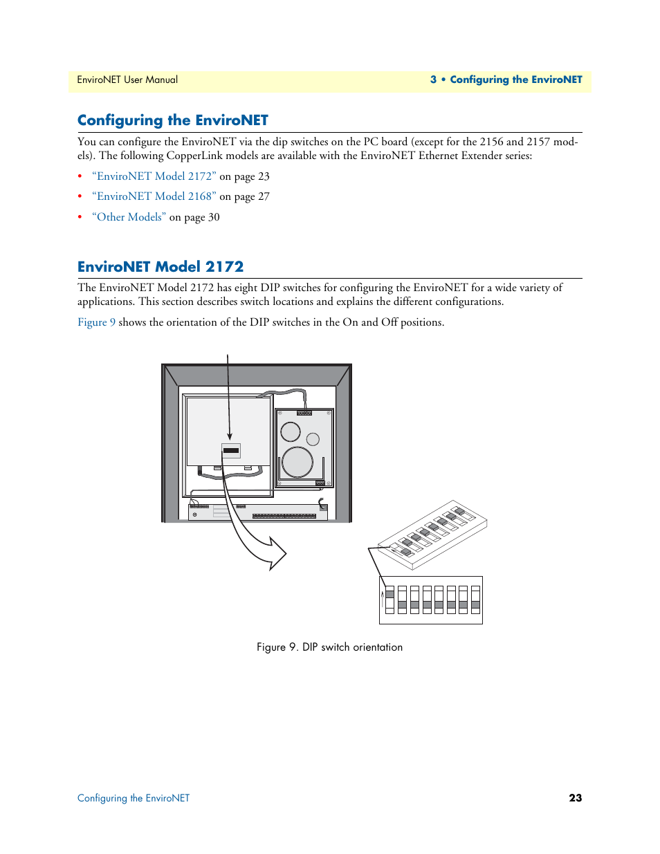 Configuring the environet, Environet model 2172 | Patton electronic ENVIRONETTM 2100 User Manual | Page 23 / 43