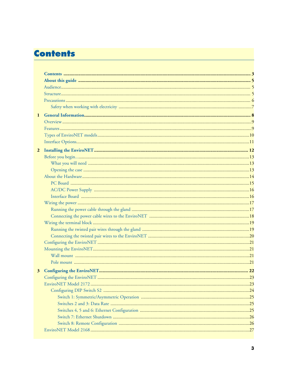 Patton electronic ENVIRONETTM 2100 User Manual | Page 3 / 43