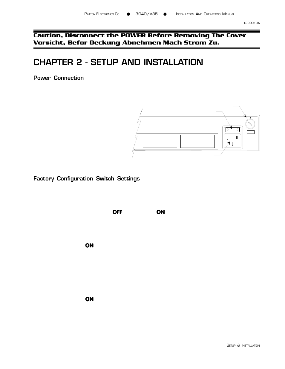 Chapter 2 - setup and installation | Patton electronic 3040/V35 User Manual | Page 9 / 23