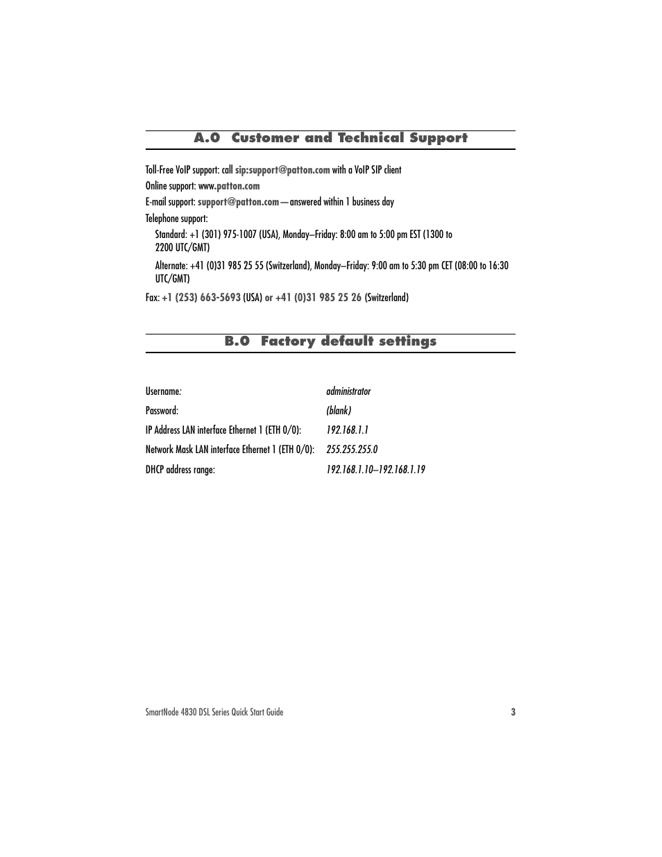 Patton electronic 4830 User Manual | Page 3 / 8