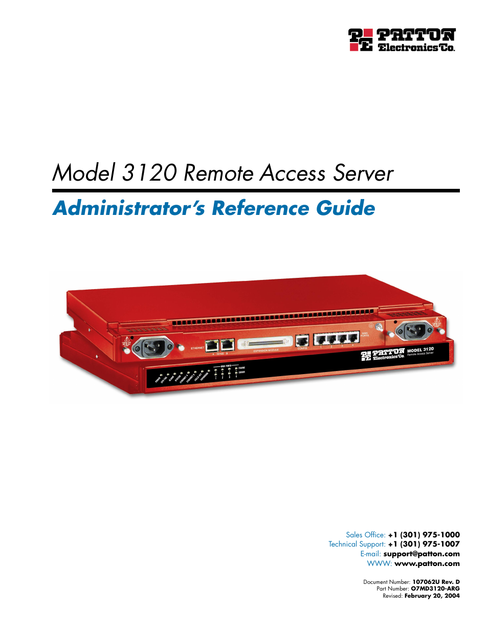 Patton electronic 3120 User Manual | 331 pages