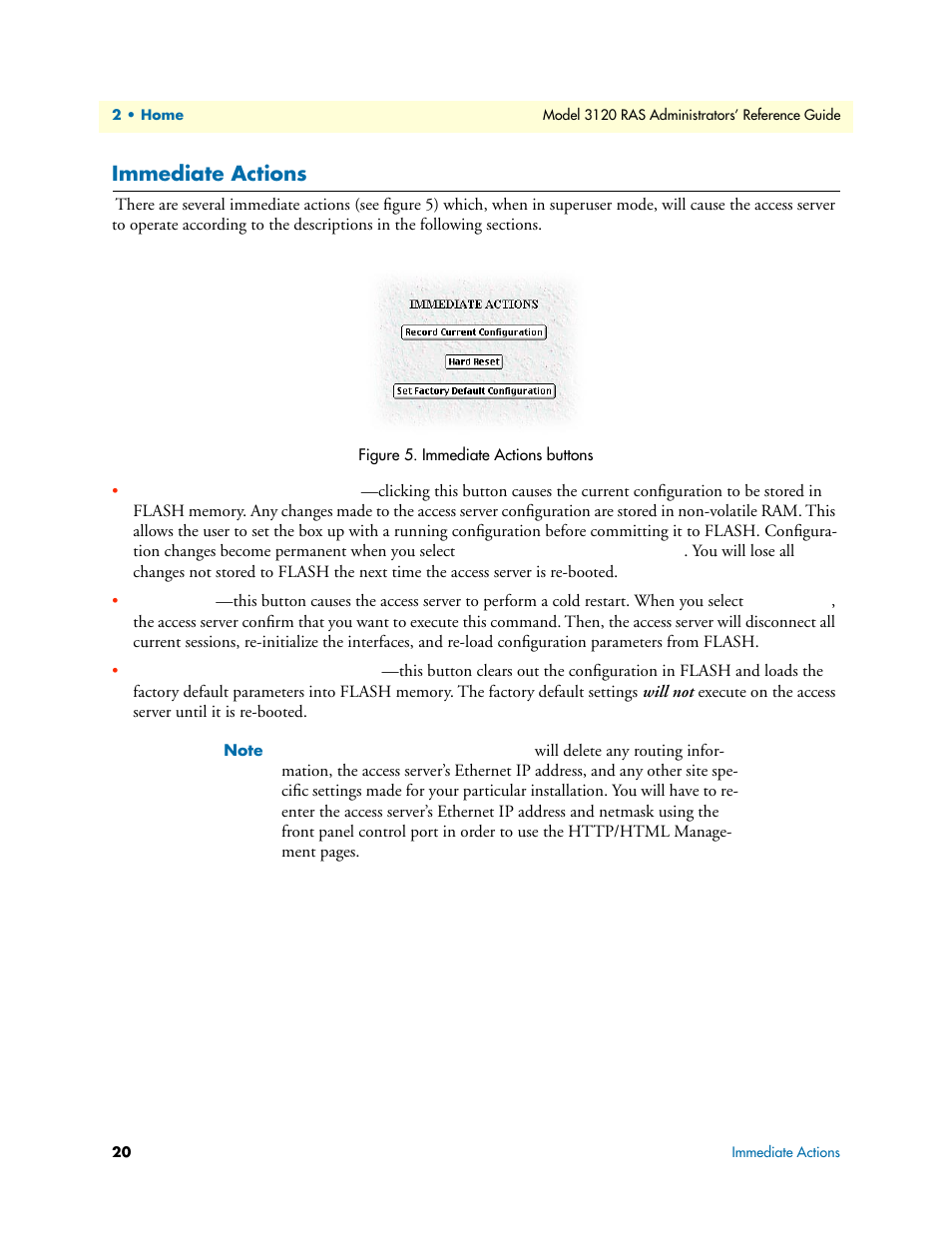 Immediate actions | Patton electronic 3120 User Manual | Page 20 / 331