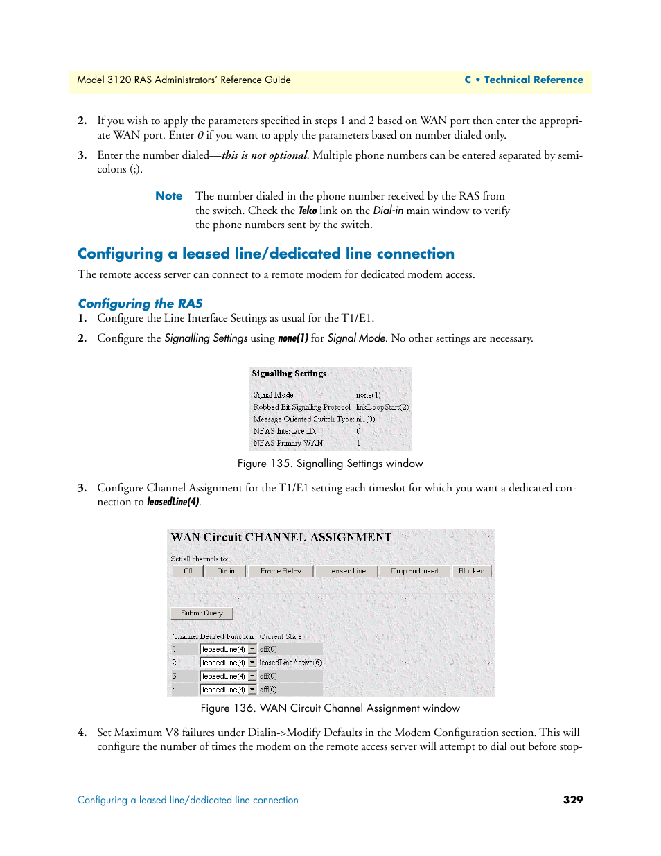 Configuring the ras | Patton electronic 3120 User Manual | Page 329 / 331