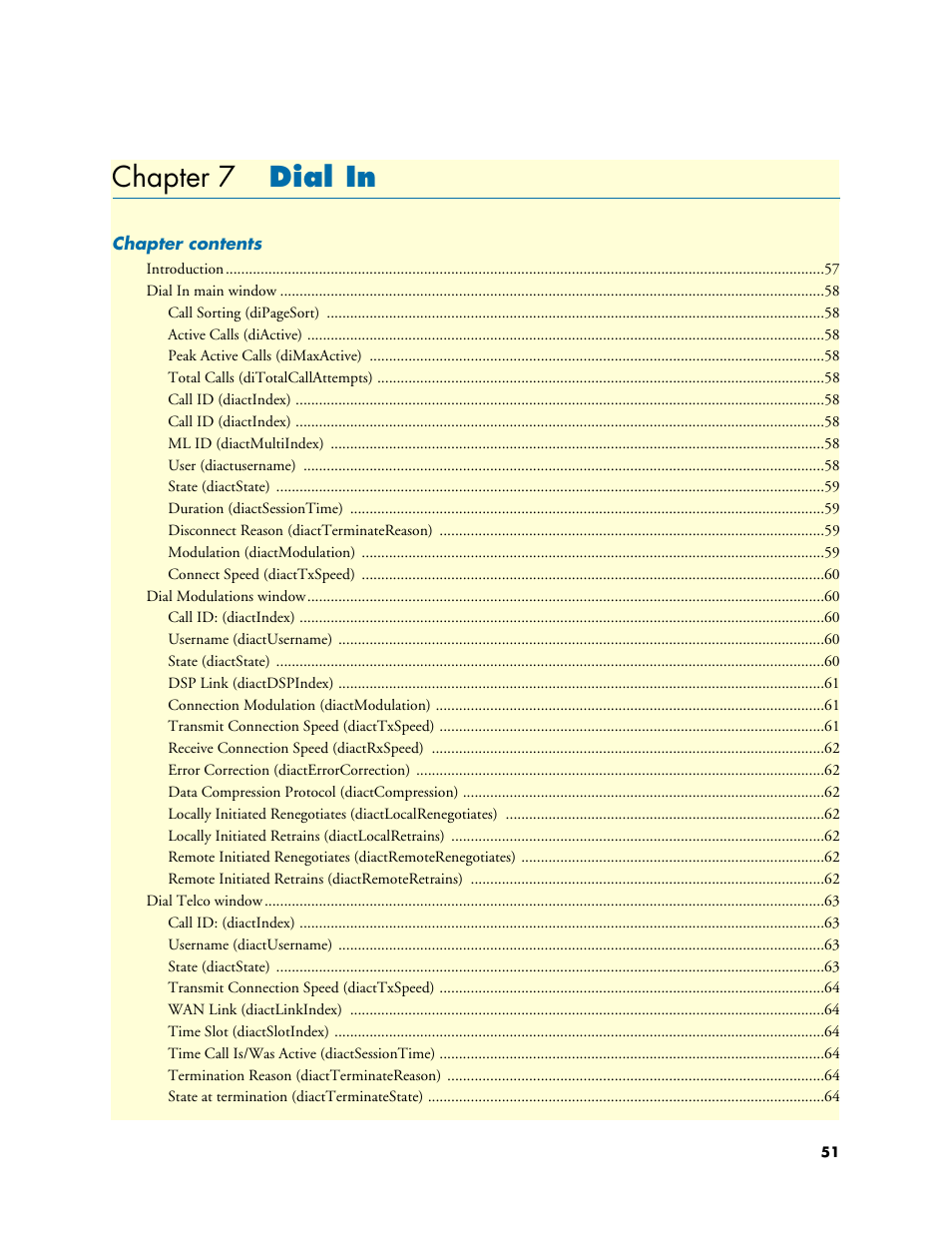 Chapter 7 dial in, 7 dial in, Chapter 7 describes configuring the d | Patton electronic 3120 User Manual | Page 51 / 331