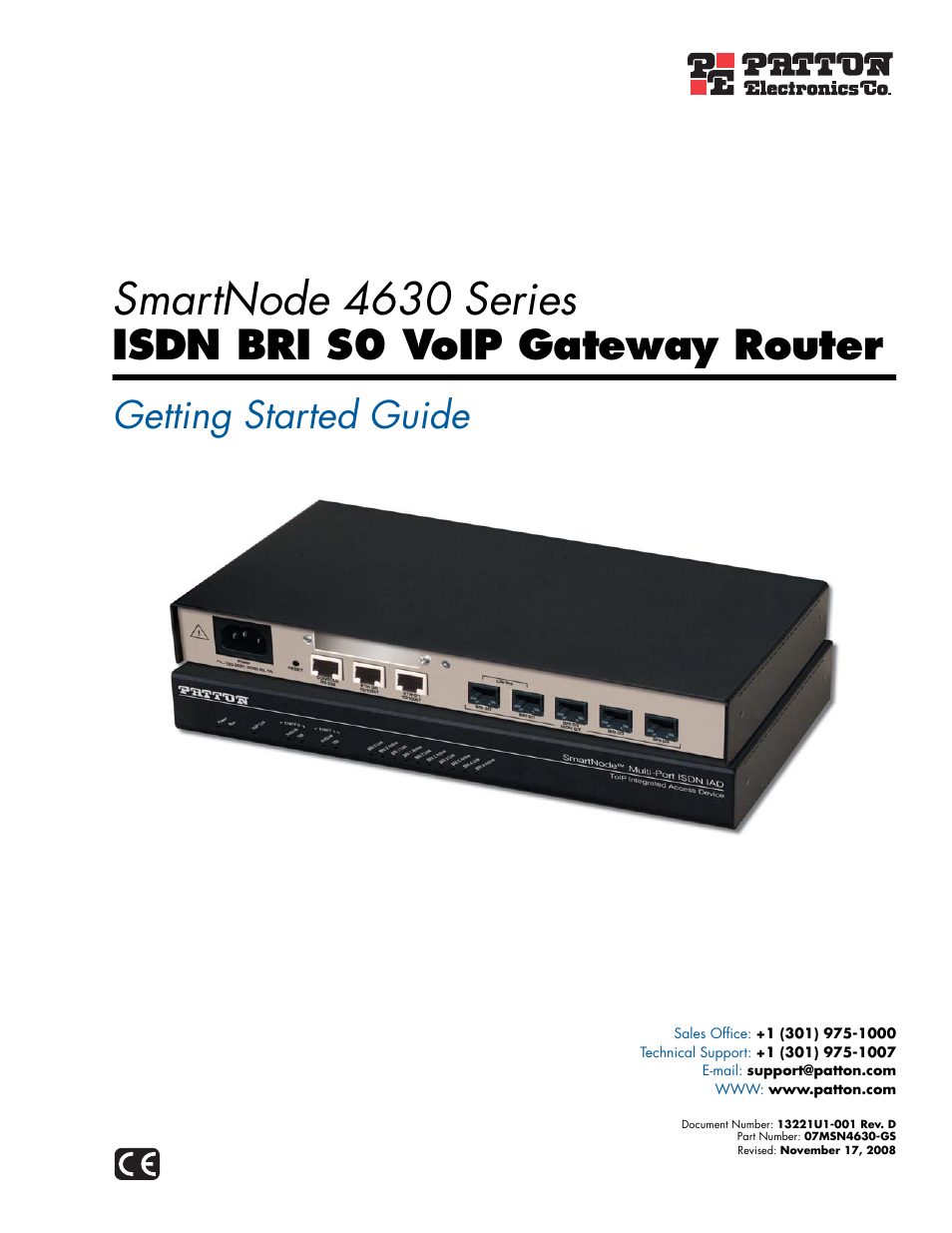 Patton electronic 4630 Series User Manual | 54 pages