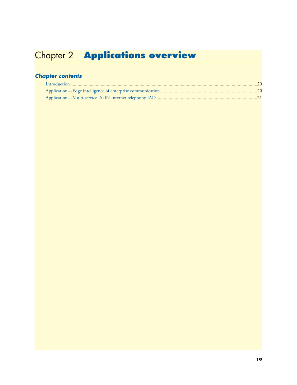 Chapter 2 applications overview, Applications overview, Chapter 2 | Patton electronic 4630 Series User Manual | Page 19 / 54