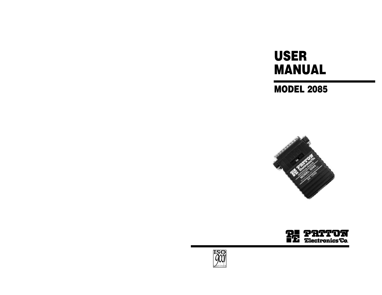 Patton electronic 2085 User Manual | 10 pages